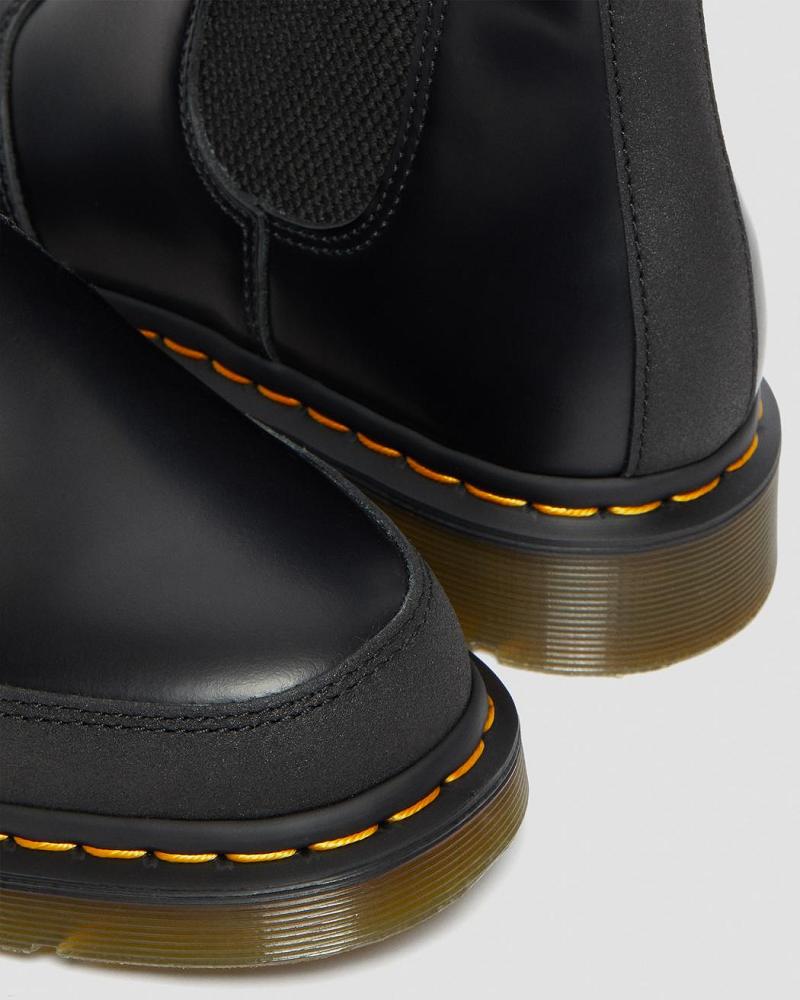 Dr Martens 2976 Guard Panel Leren Enkellaars Heren Zwart | NL 37WNB